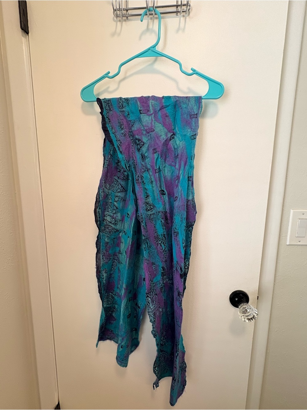 Blue and Purple Felted Scarf
